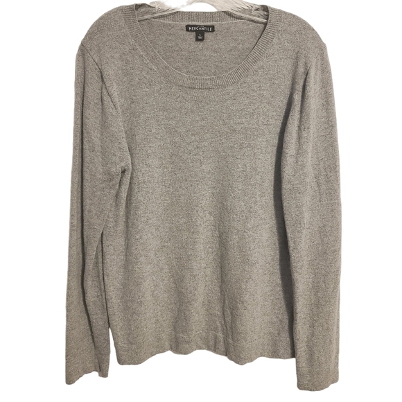 J. Crew Mercantile | Men's Gray Wool Blend Round Neck Sweater (Size Large) - Picture 1 of 13